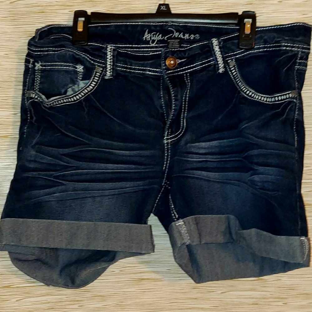 Dark blue jean shorts